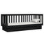 daybed 75x190 cm massivt fyrretræ sort
