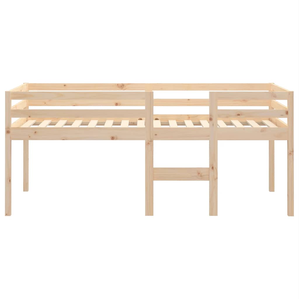 højseng 80x200 cm massivt fyrretræ