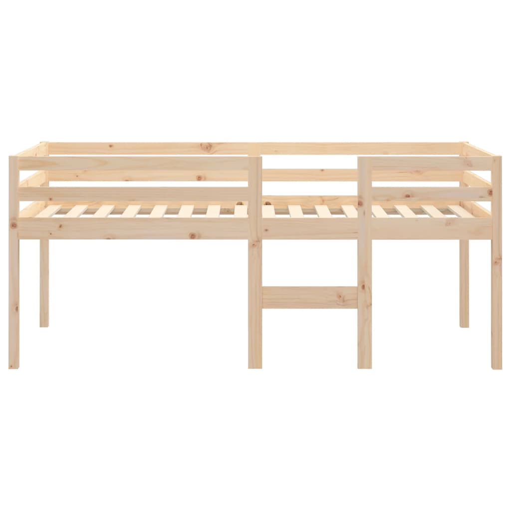 højseng 90x190 cm massivt fyrretræ