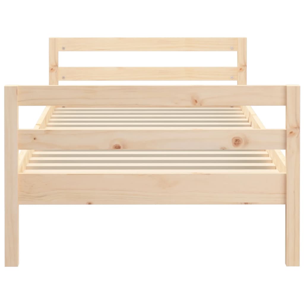 sengeramme uden madras 90x200 cm massivt fyrretræ