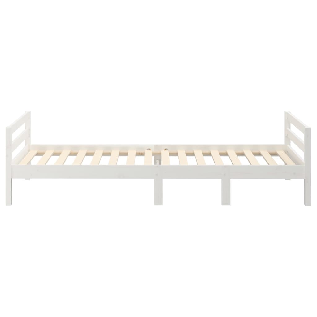 sengeramme uden madras 90x200 cm massivt fyrretræ hvid
