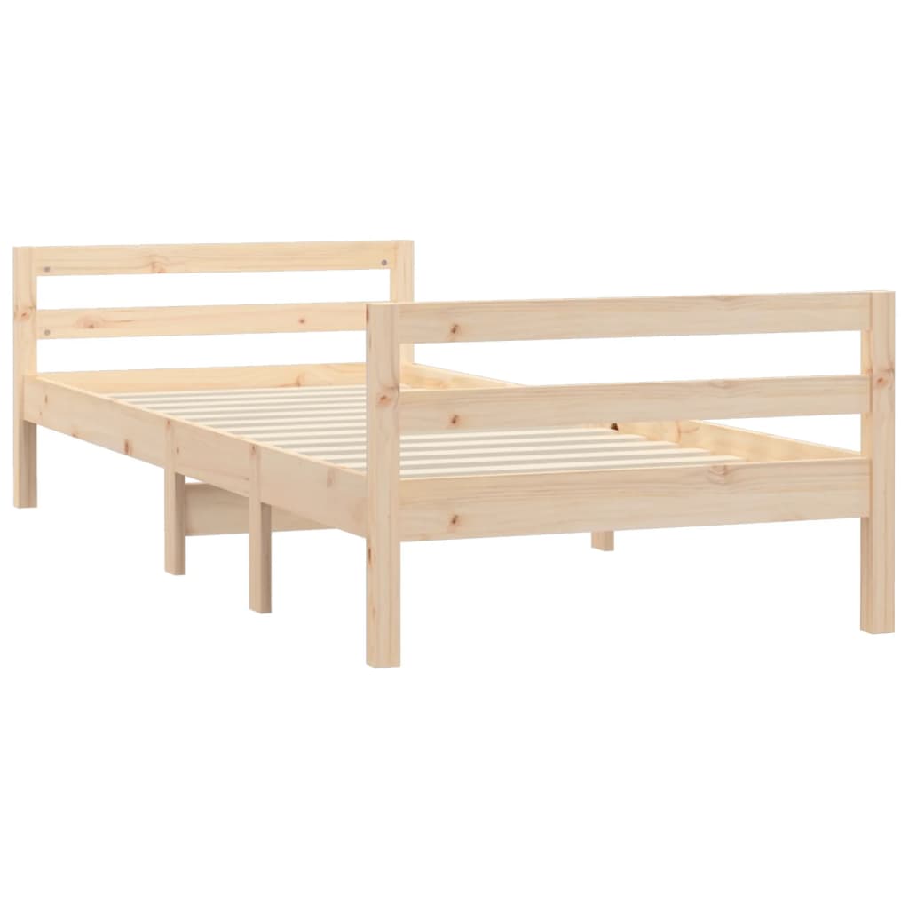 sengeramme uden madras 80x200 cm massivt fyrretræ