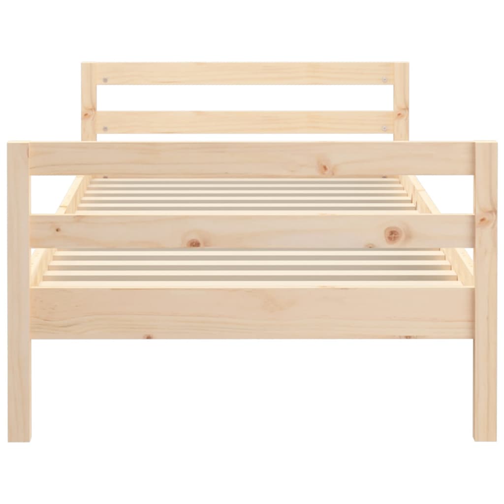 sengeramme uden madras 80x200 cm massivt fyrretræ