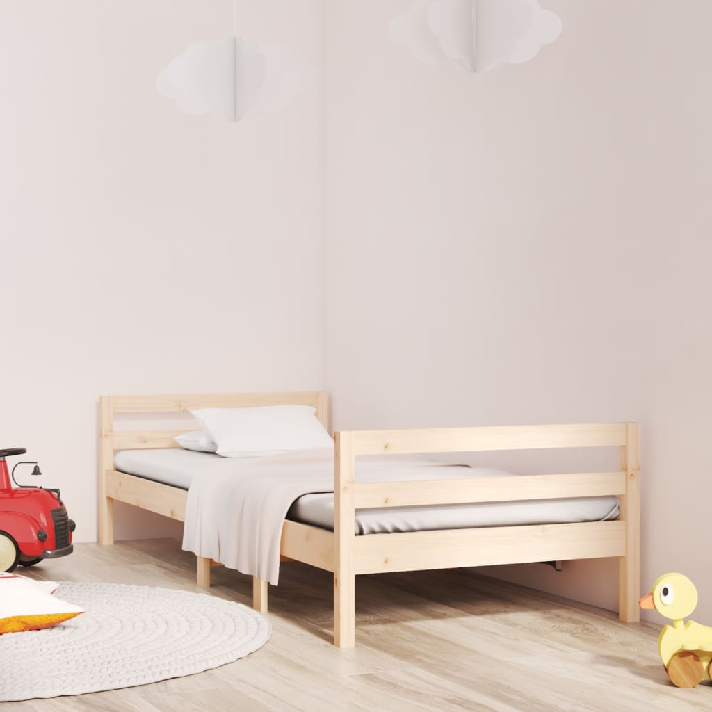 sengeramme uden madras 80x200 cm massivt fyrretræ