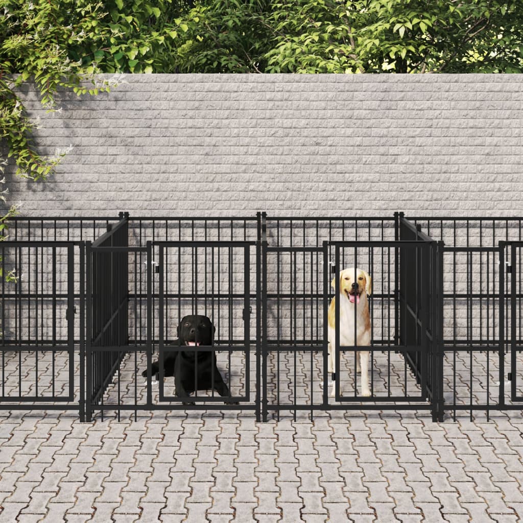 udendørs hundegård 7,51 m² stål