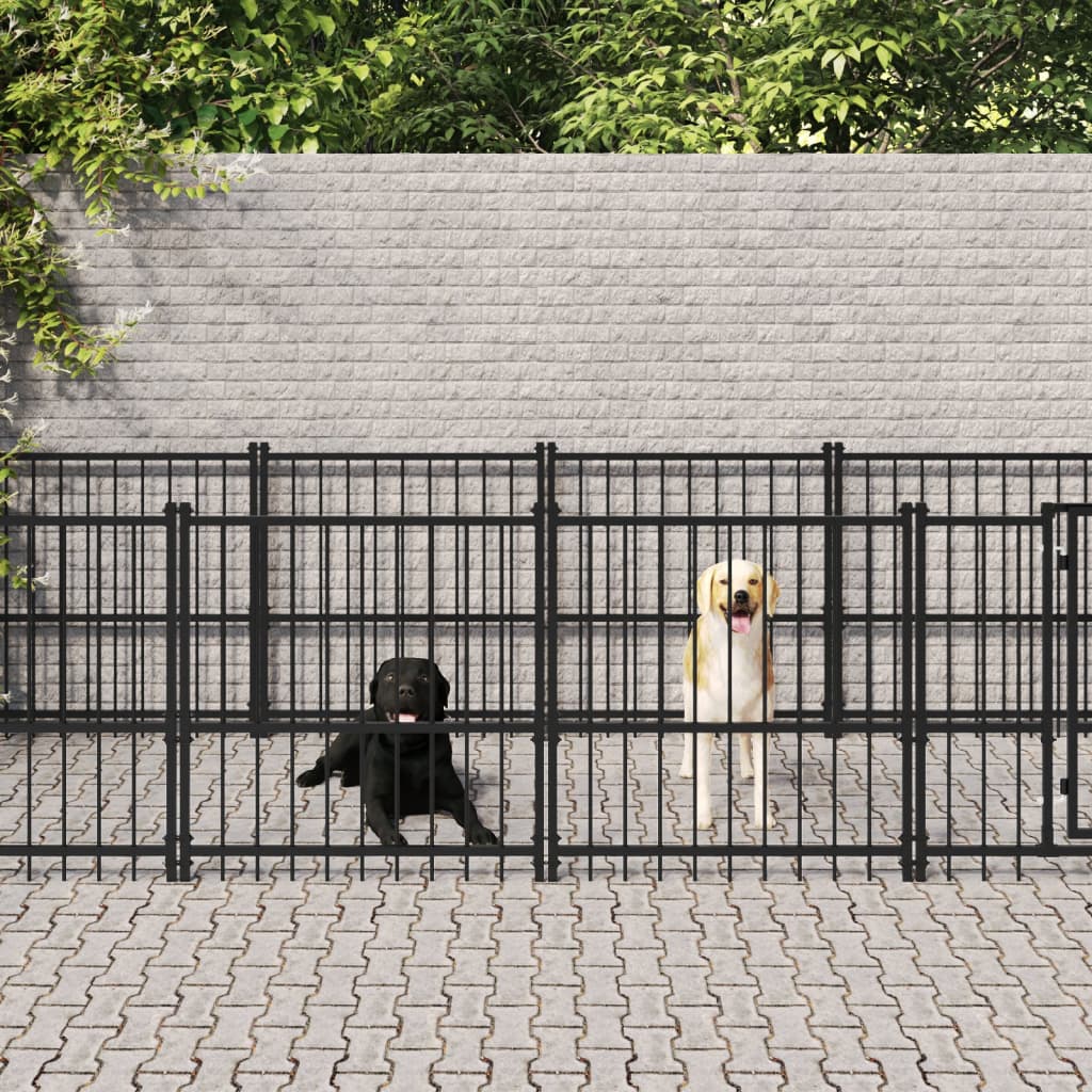 udendørs hundegård 11,26 m² stål