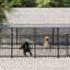 udendørs hundegård med tag 9,38 m² stål