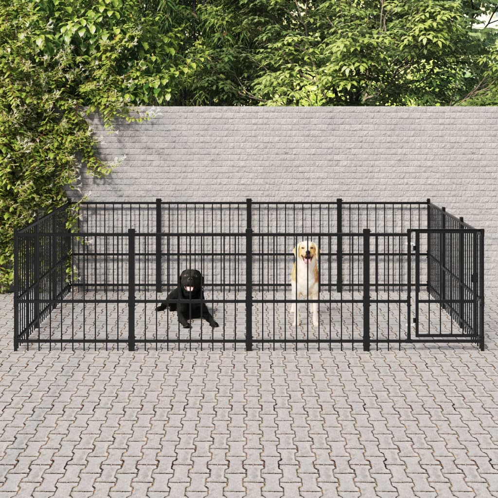 udendørs hundegård 11,58 m² stål