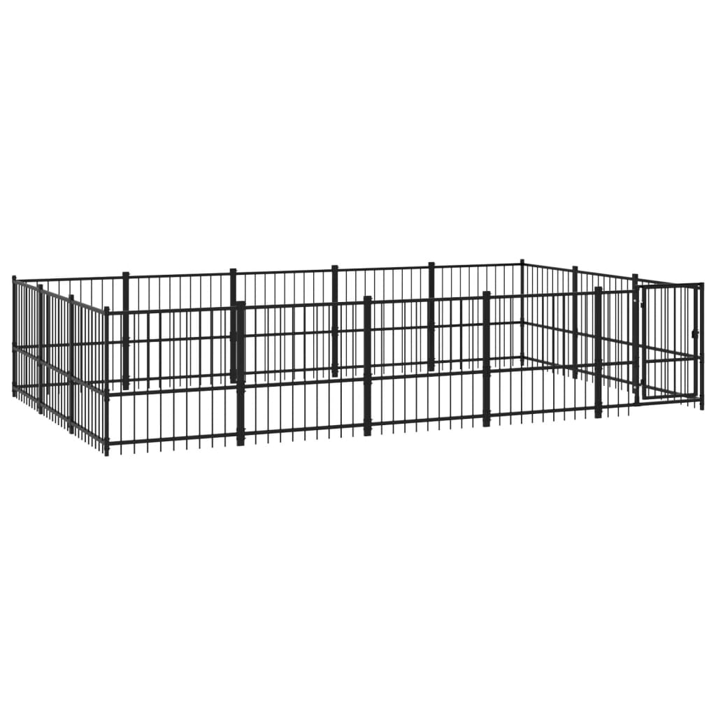 udendørs hundegård 14,11 m² stål