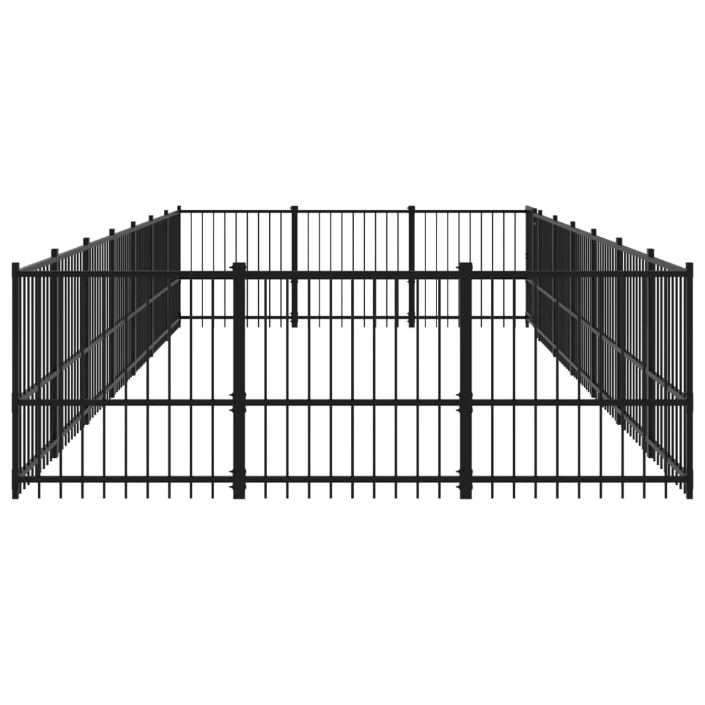 udendørs hundegård 19,76 m² stål