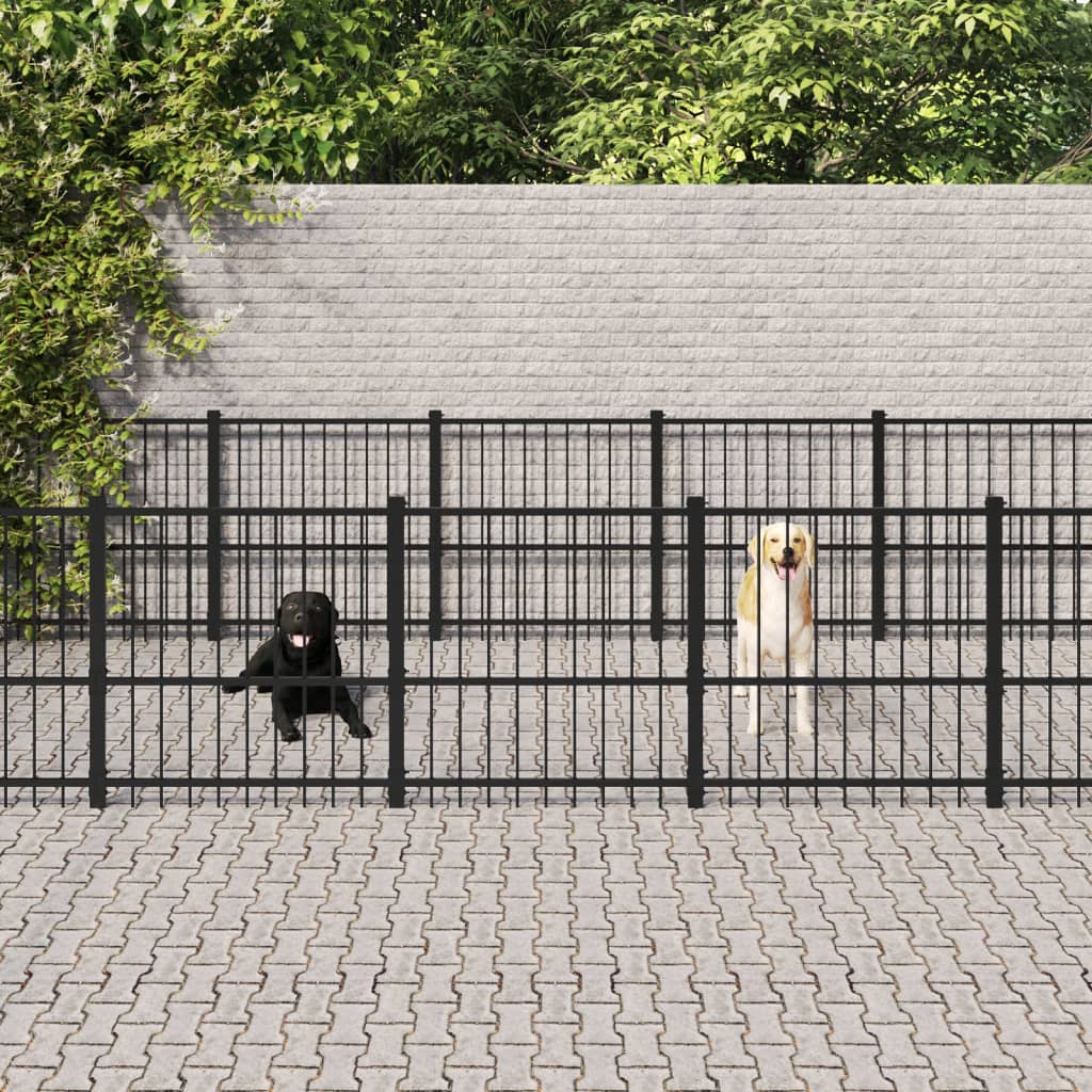 udendørs hundegård 22,58 m² stål