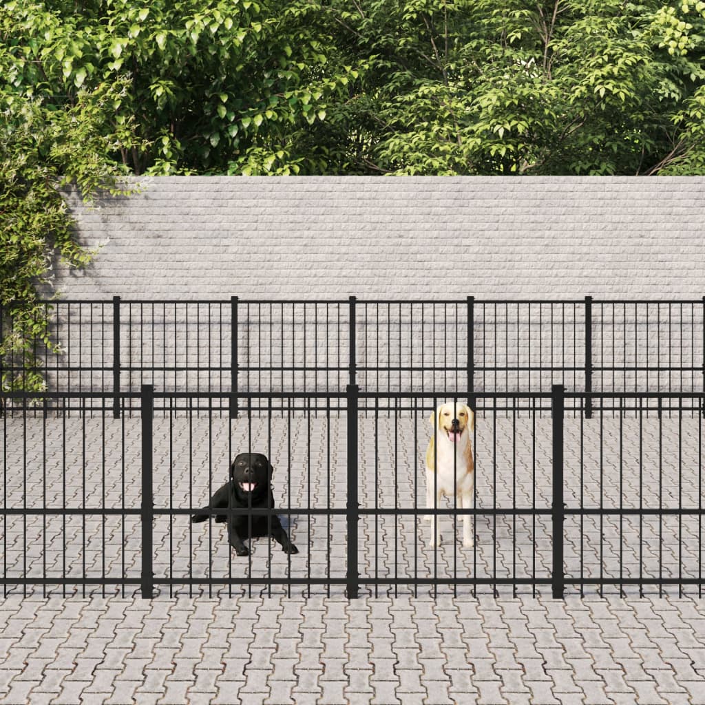 udendørs hundegård 39,52 m² stål