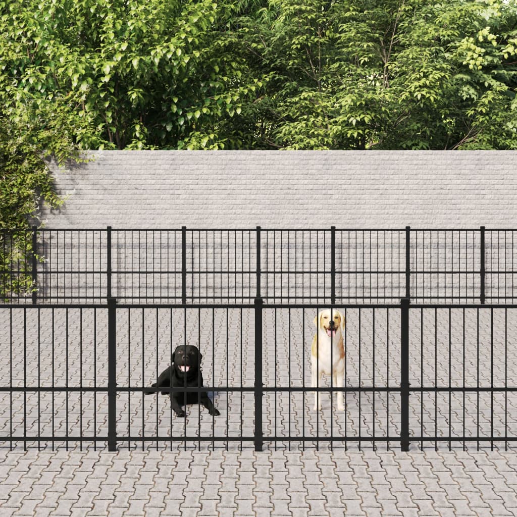 udendørs hundegård 84,68 m² stål