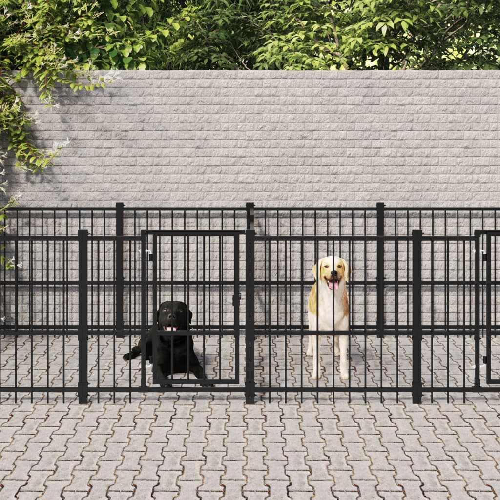 udendørs hundegård 7,51 m² stål
