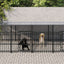 udendørs hundegård med tag 7,51 m² stål