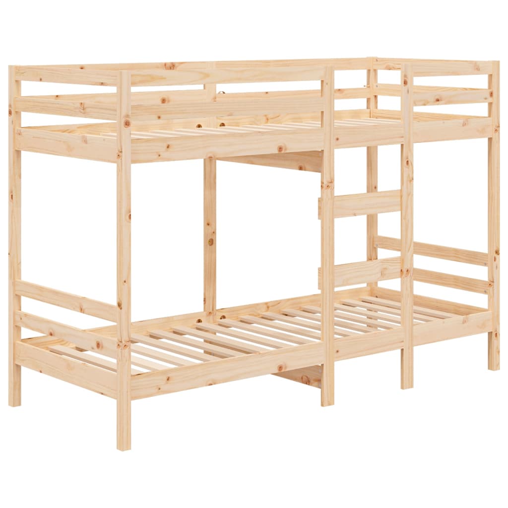 køjeseng uden madras 90x200 cm massivt fyrretræ