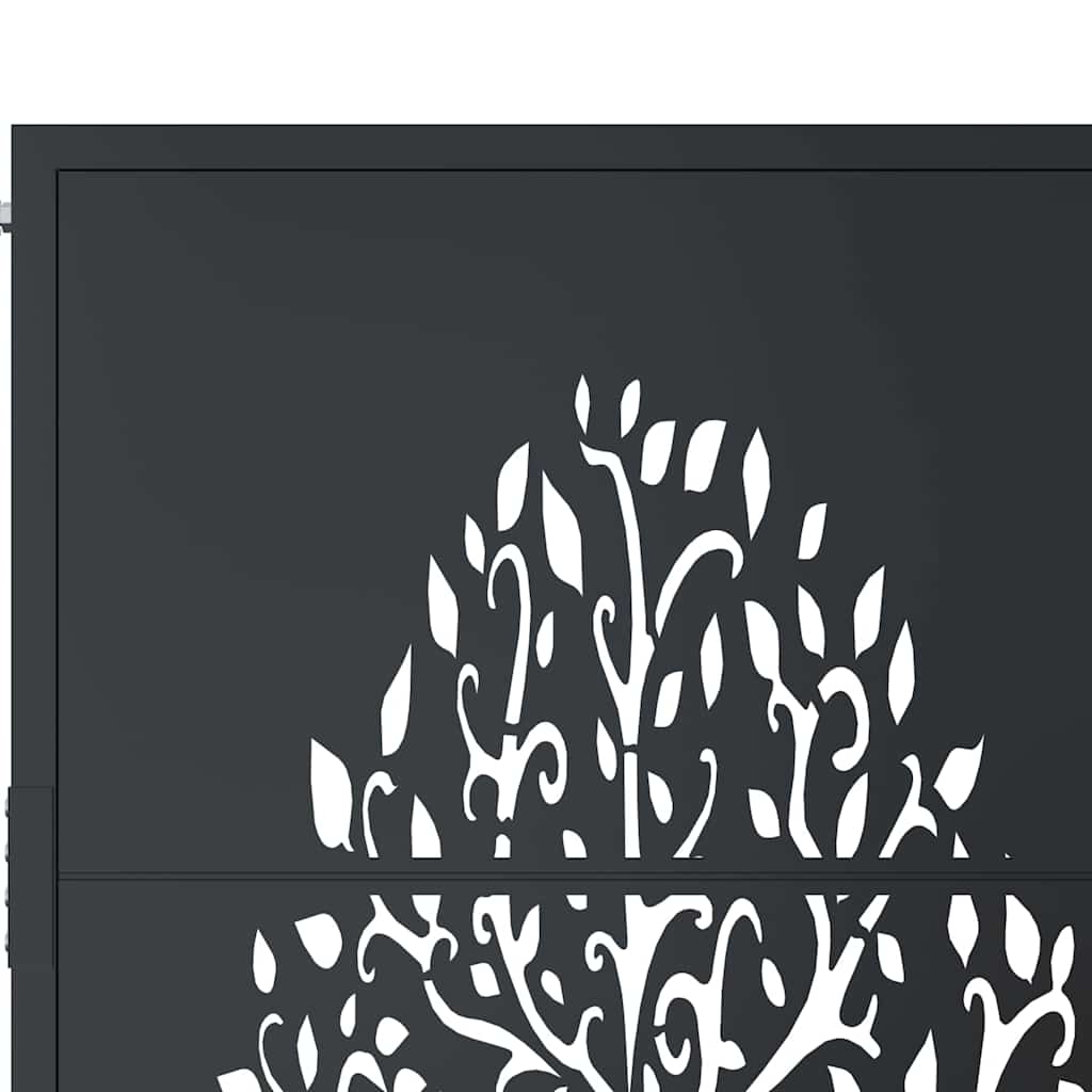 havelåge antracitgrå 100x200 cm ståltrædesign