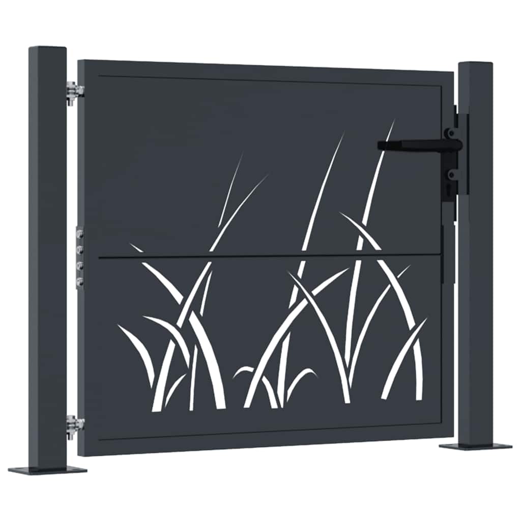 havelåge antracitgrå 100x75 cm stålgræsdesign