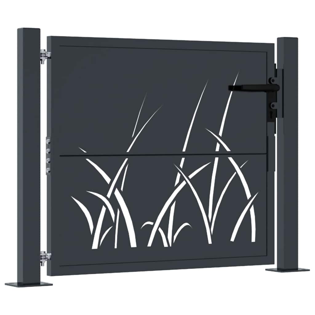 havelåge antracitgrå 100x100 cm stålgræsdesign