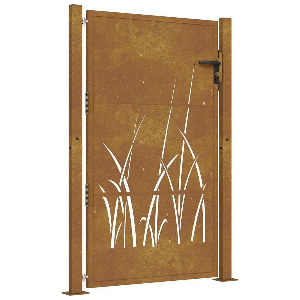 havelåge 100x150 cm cortenstål græsdesign