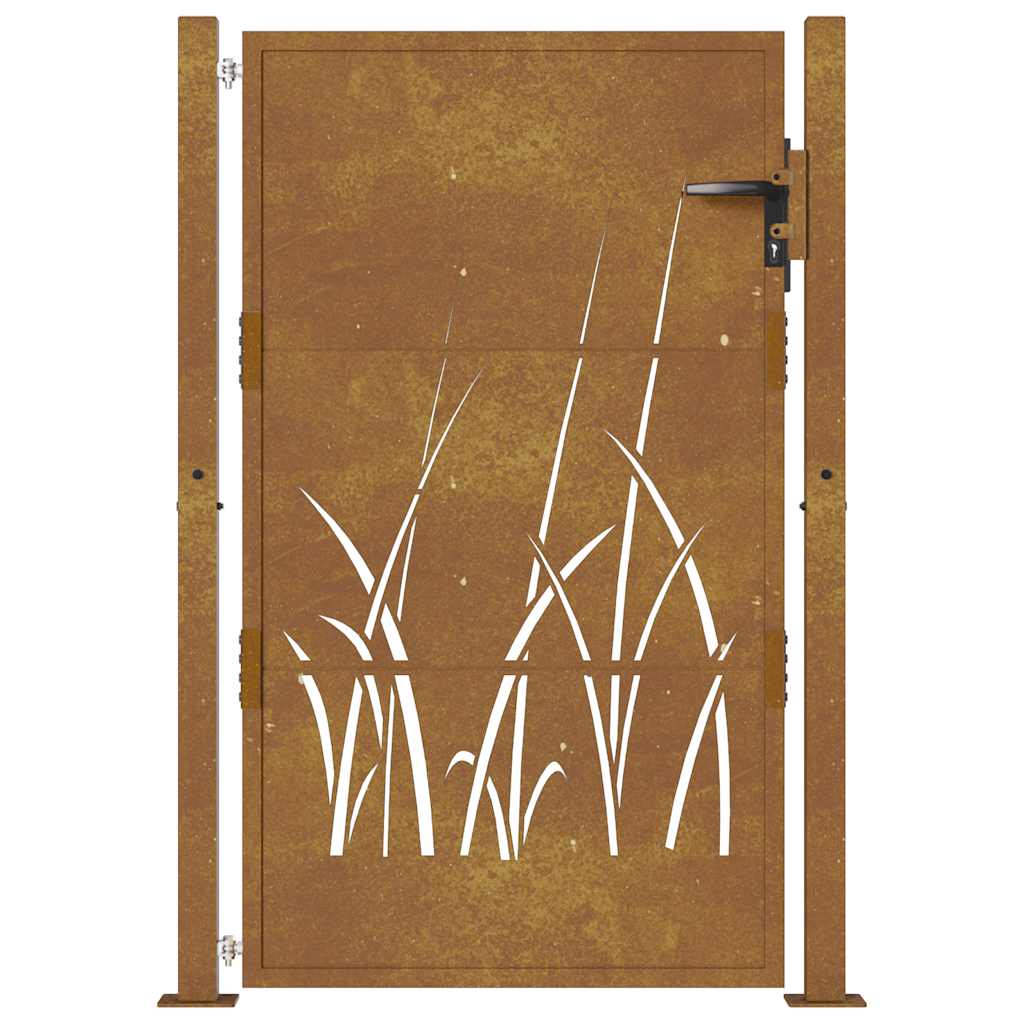 havelåge 100x150 cm cortenstål græsdesign