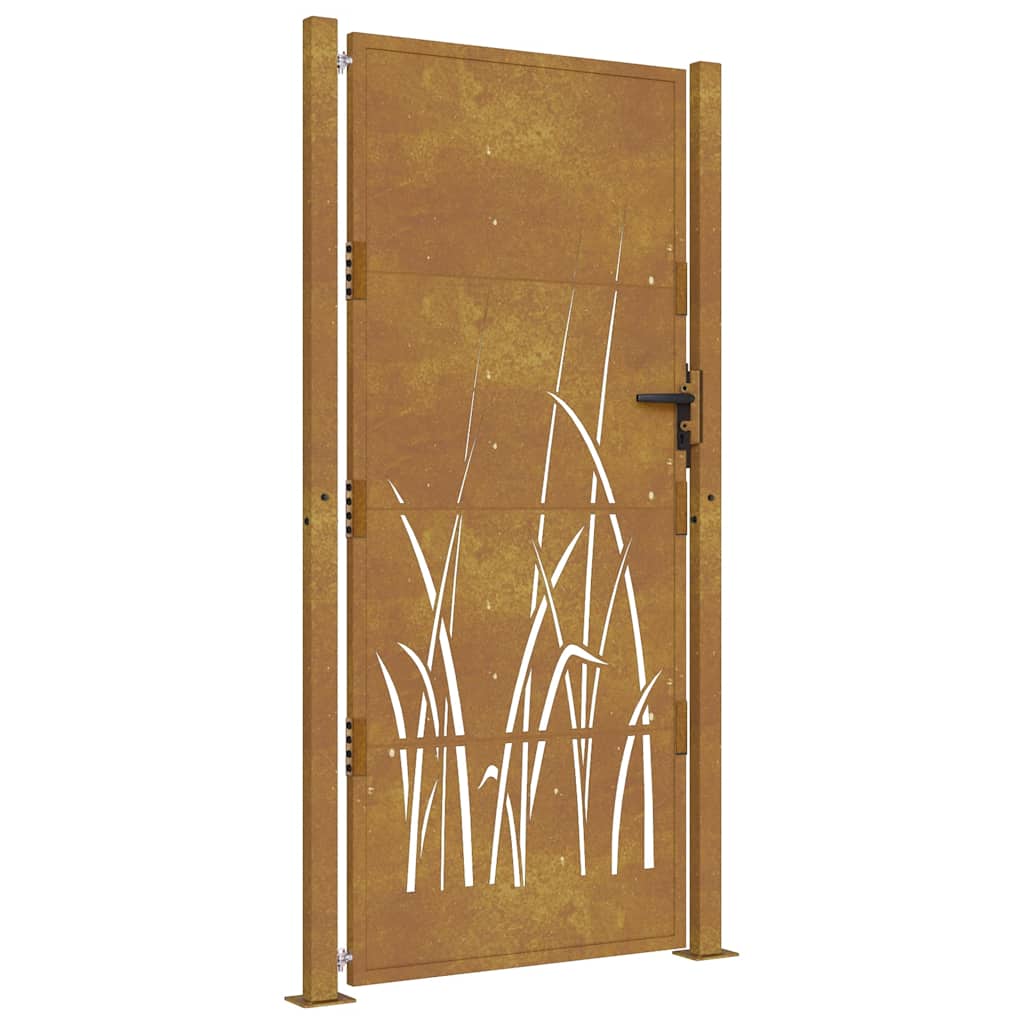 havelåge 100x200 cm cortenstål græsdesign