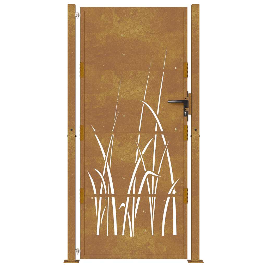 havelåge 100x200 cm cortenstål græsdesign