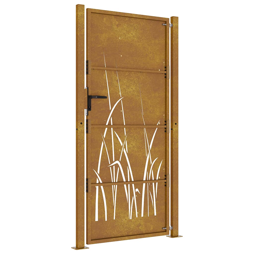 havelåge 100x200 cm cortenstål græsdesign