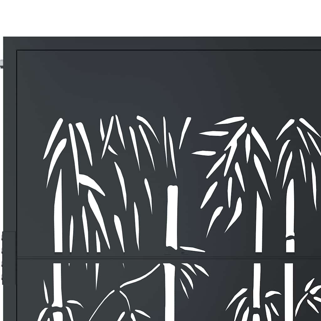 havelåge antracitgrå 100x75 cm stål bambusdesign
