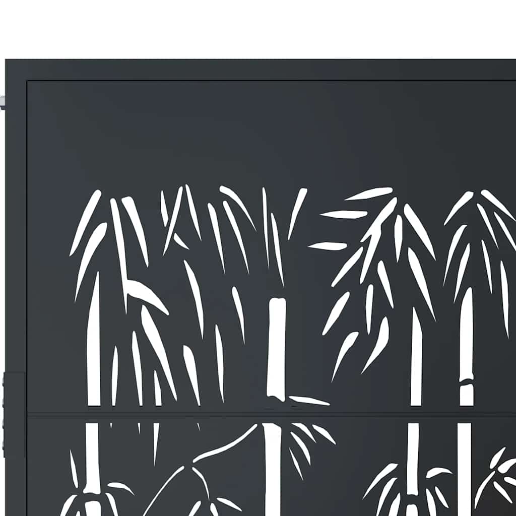 havelåge antracitgrå 100x100 cm stål bambusdesign