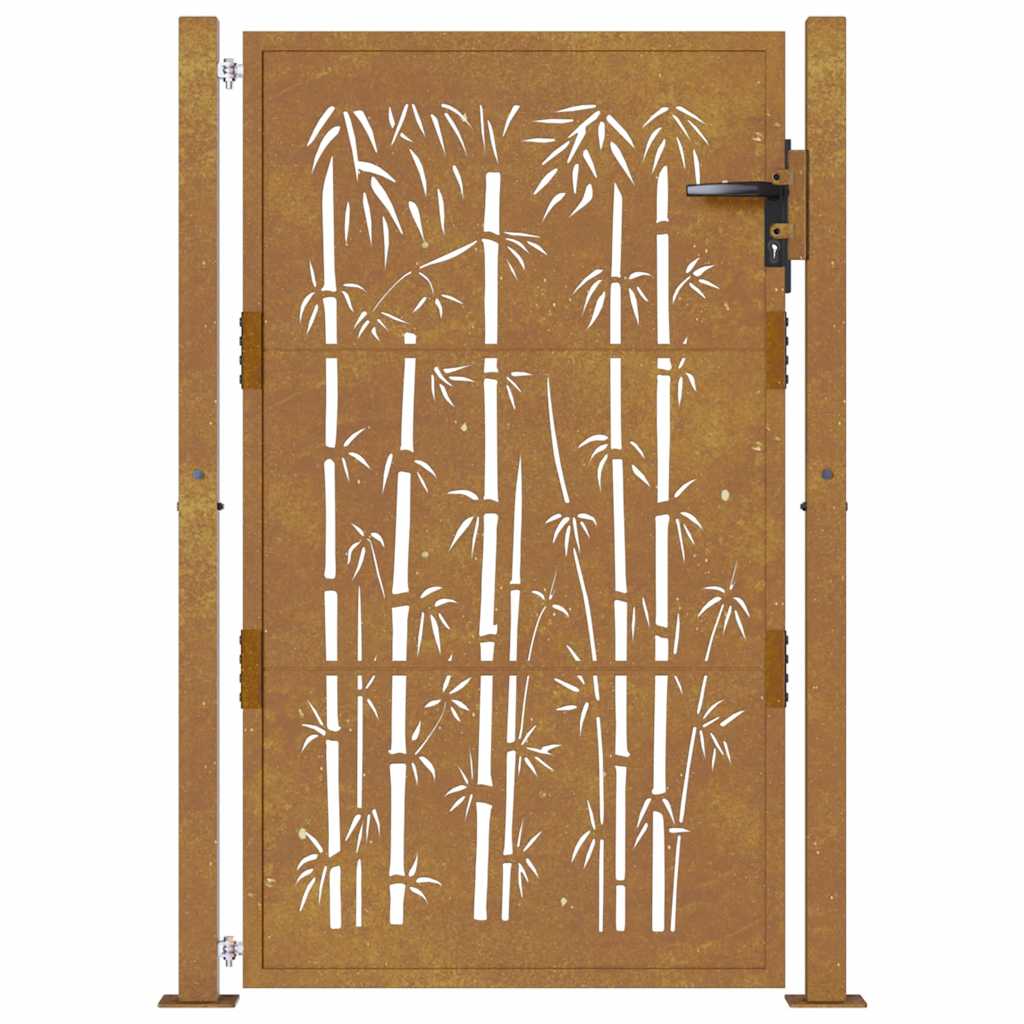havelåge 100x150 cm cortenstål bambusdesign