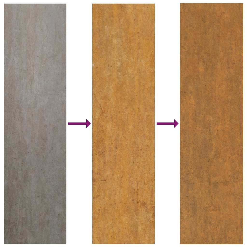 havelåge 100x150 cm cortenstål bambusdesign