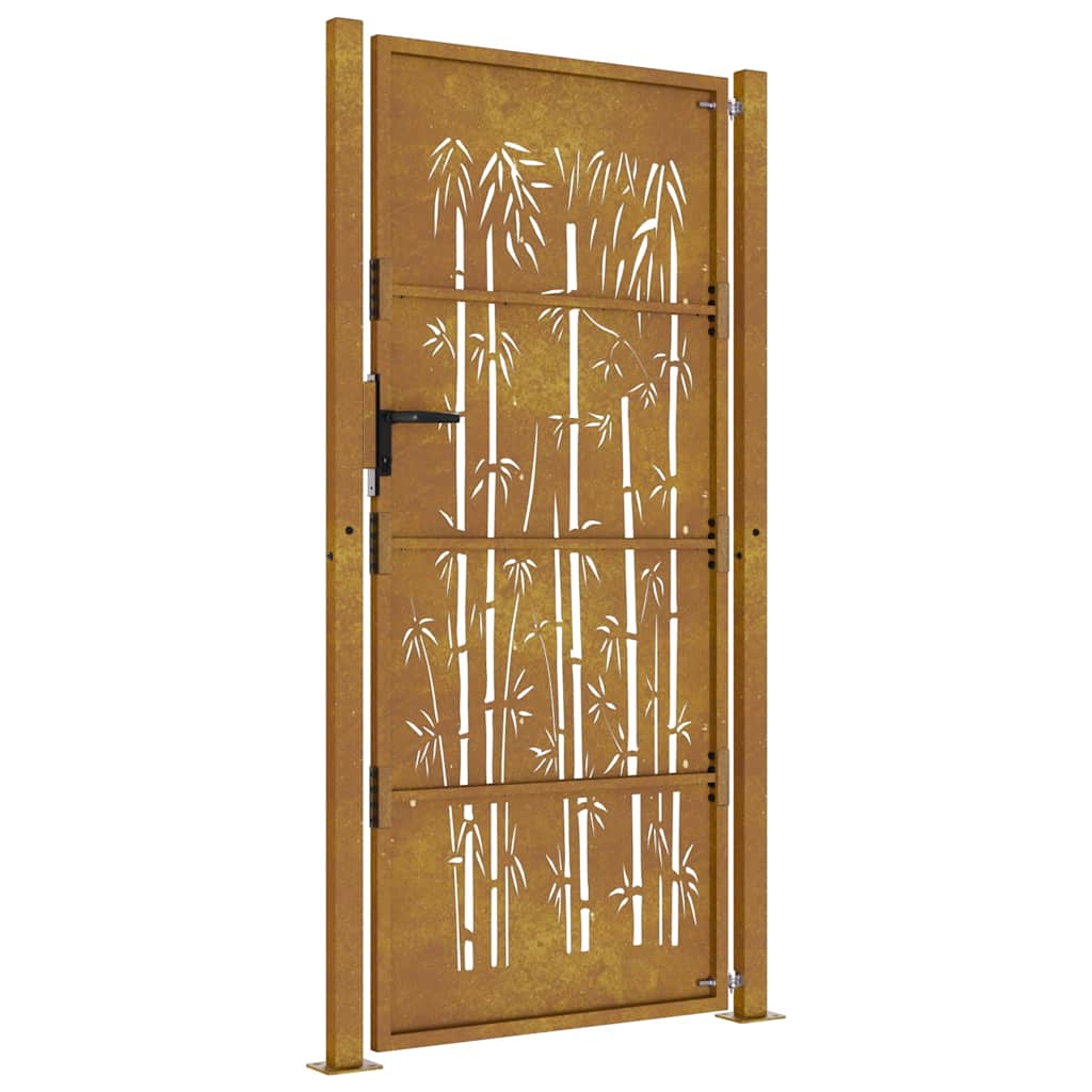 havelåge 100x200 cm cortenstål bambusdesign