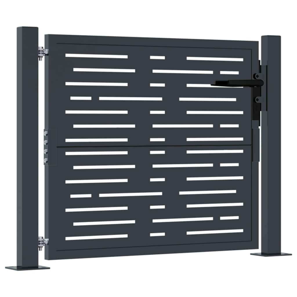 havelåge antracitgrå 100x100 cm stål firkantet design