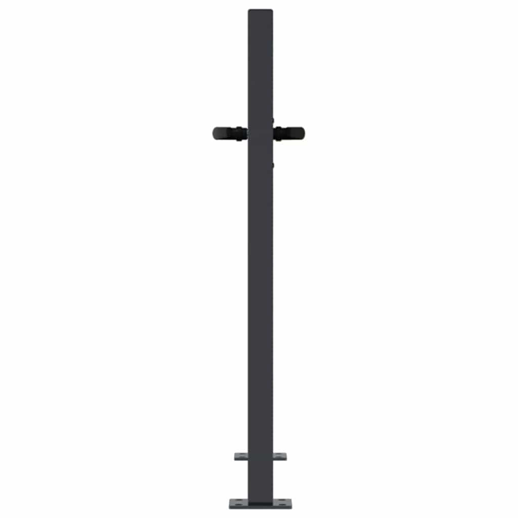 havelåge antracitgrå 100x100 cm stål firkantet design