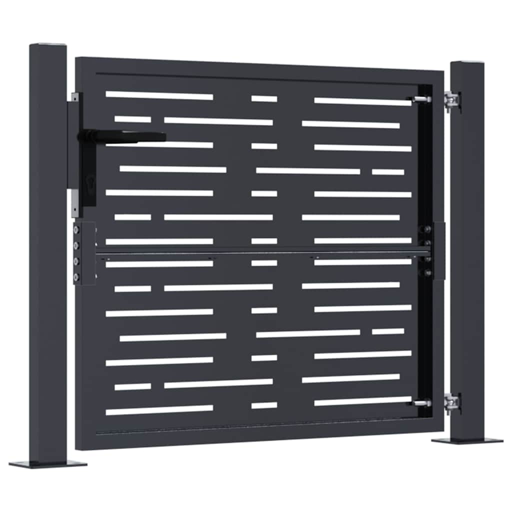 havelåge antracitgrå 100x100 cm stål firkantet design