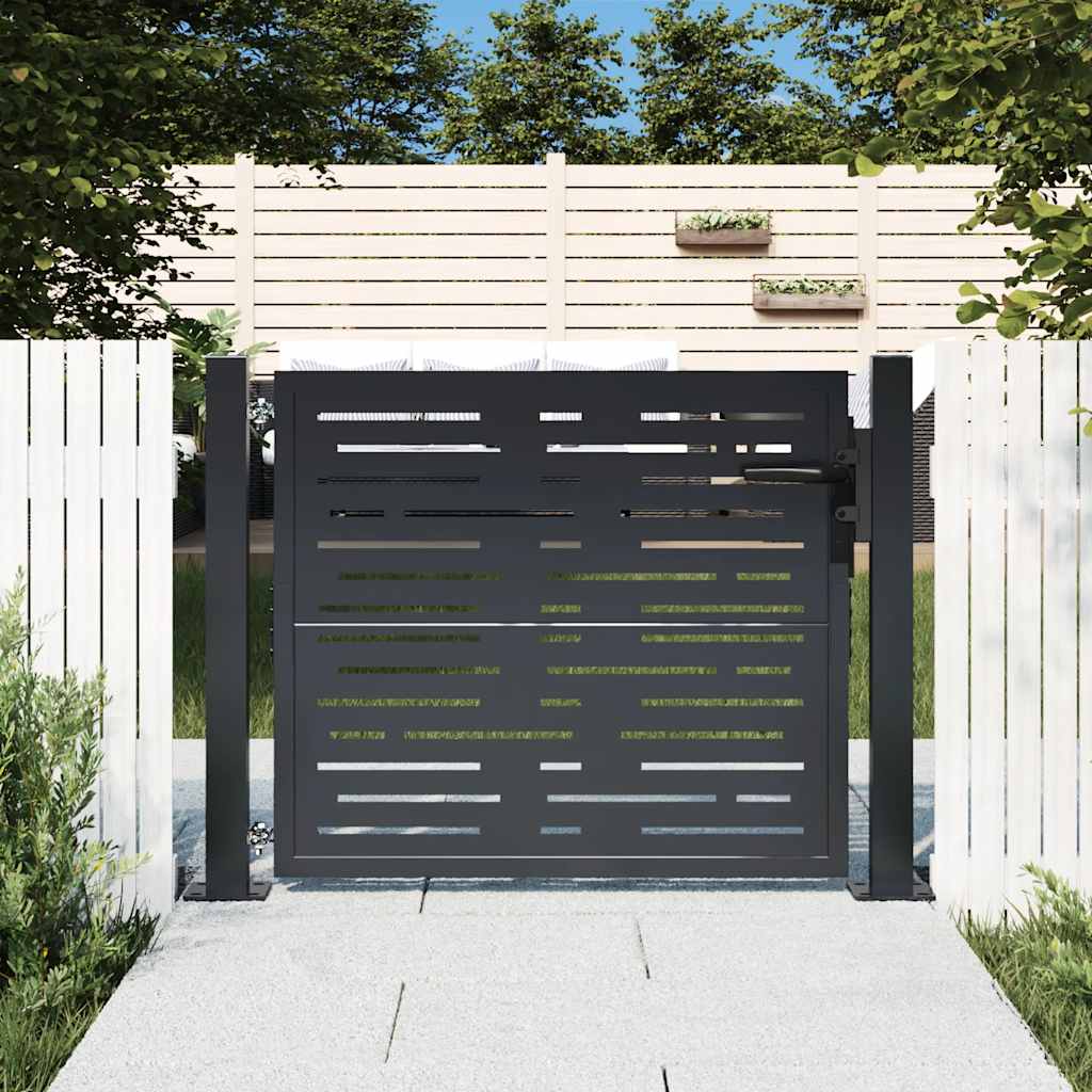 havelåge antracitgrå 100x100 cm stål firkantet design