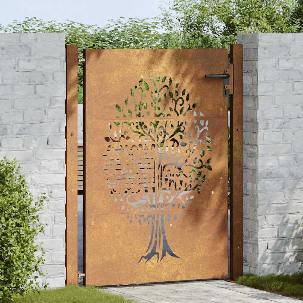 havelåge 100x150 cm cortenstål trædesign
