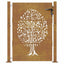 havelåge 100x150 cm cortenstål trædesign