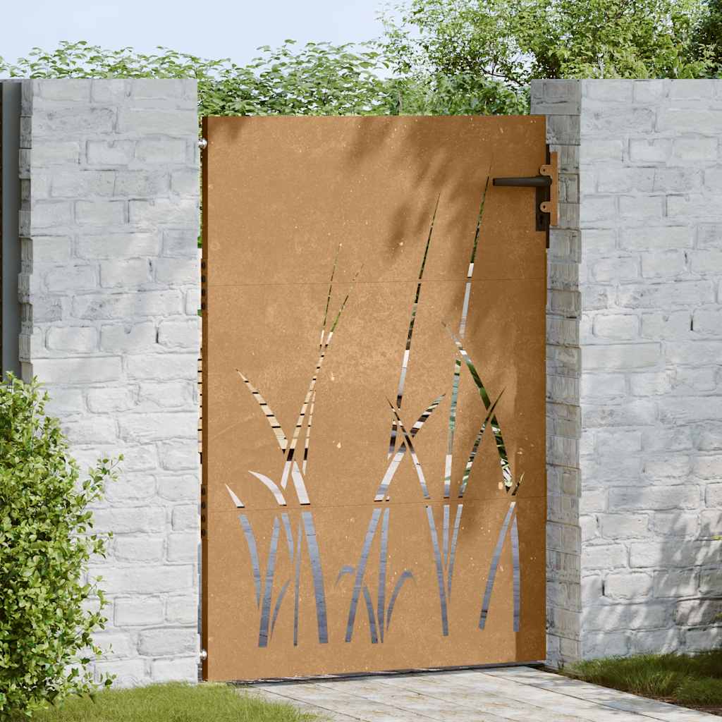 havelåge 85x125 cm cortenstål græsdesign