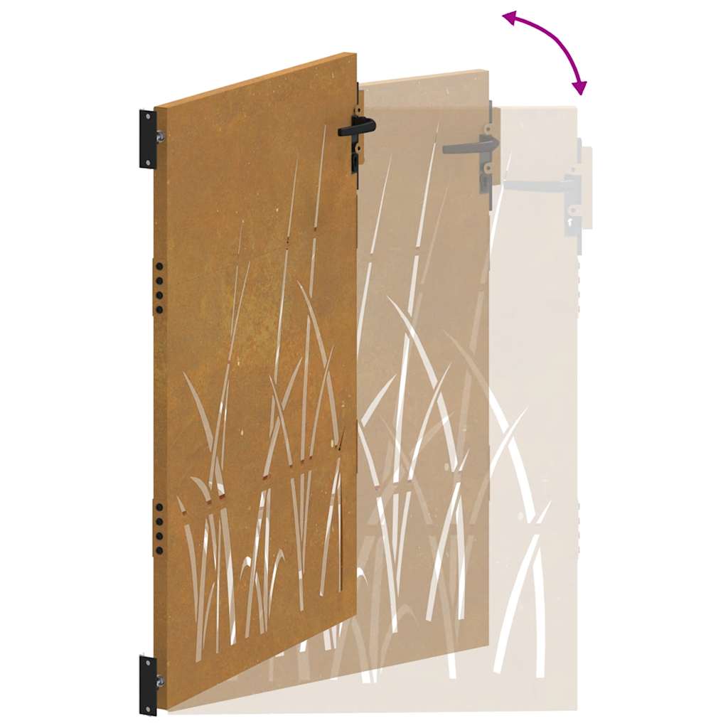 havelåge 85x150 cm cortenstål græsdesign