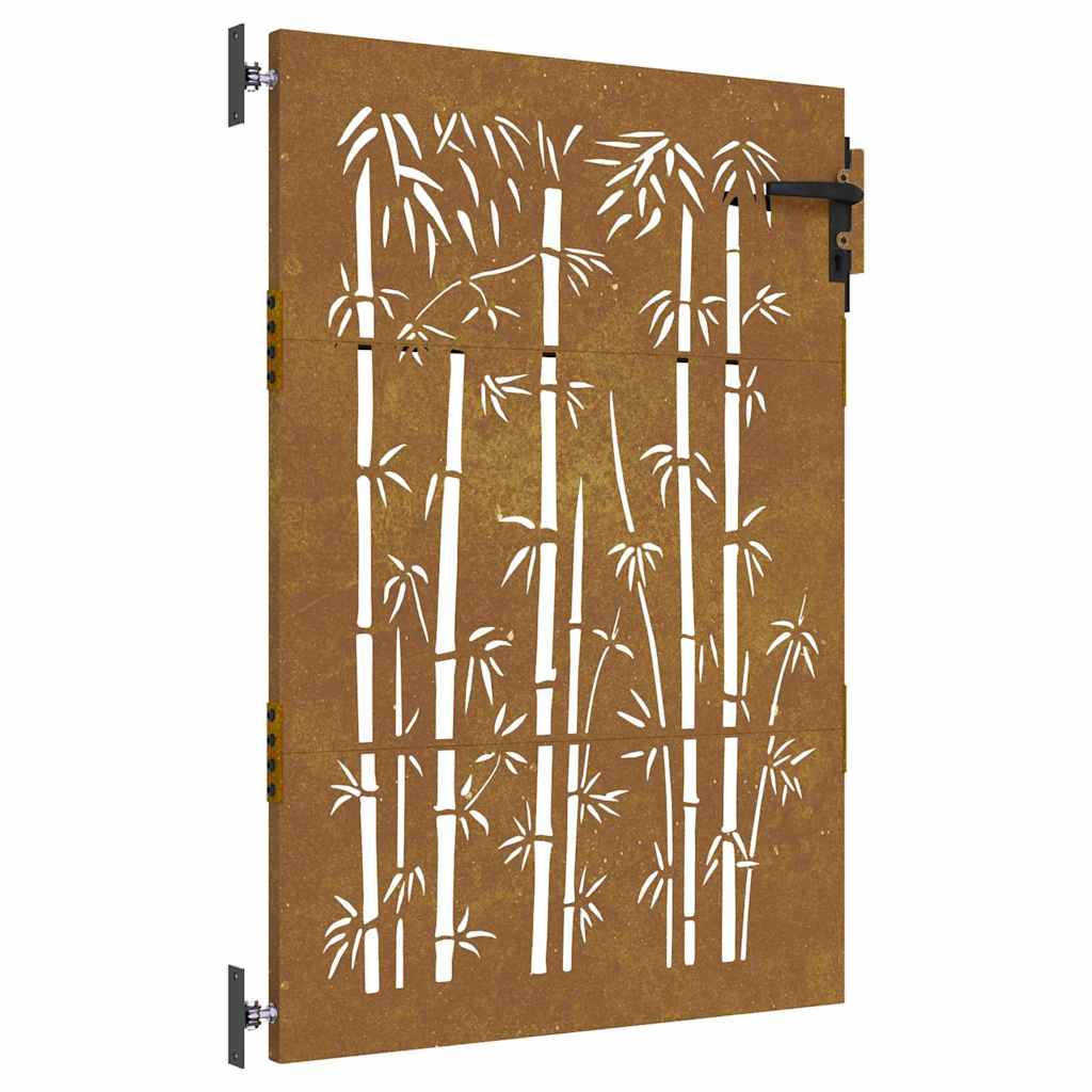 havelåge 85x150 cm cortenstål bambusdesign