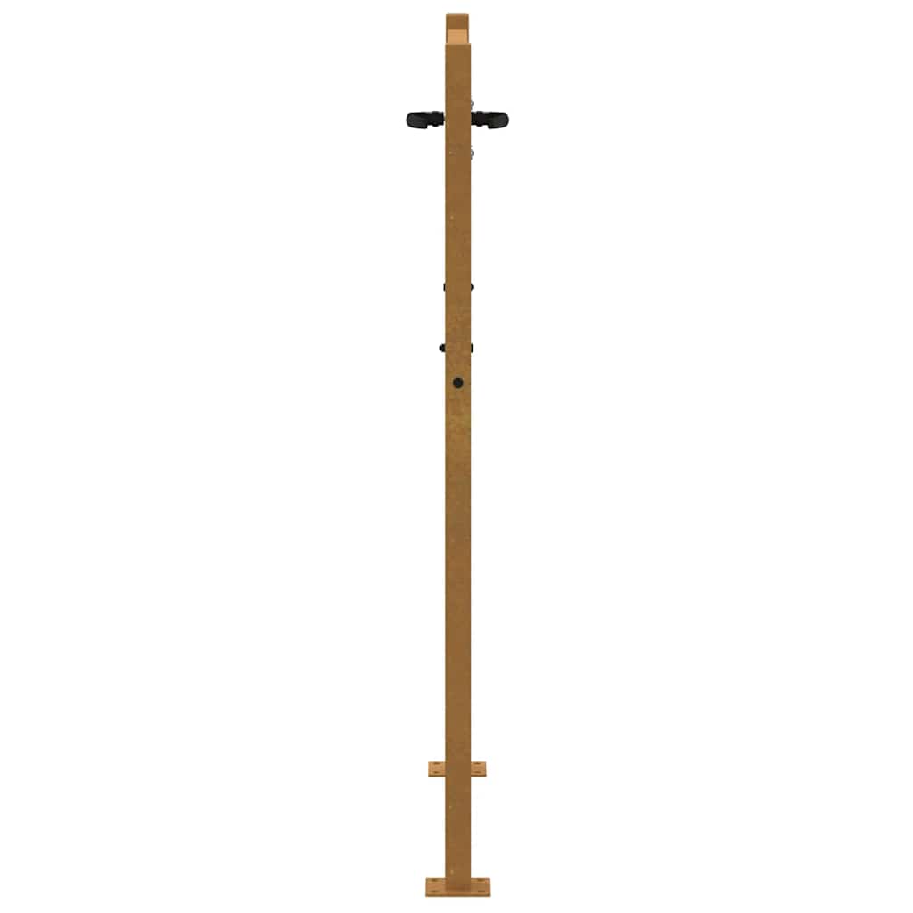 havelåge 100x125 cm cortenstål bambusdesign