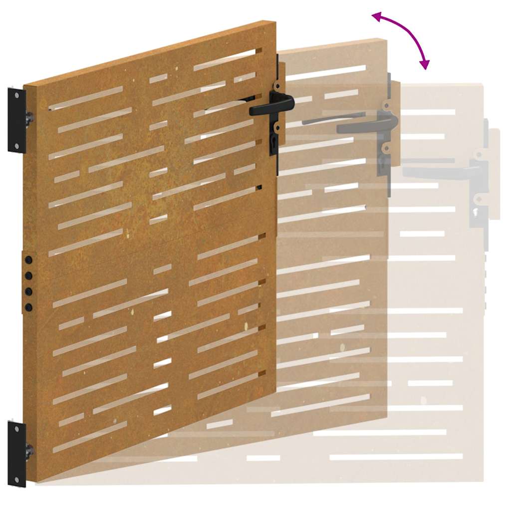 havelåge 85x100 cm cortenstål firkantet design