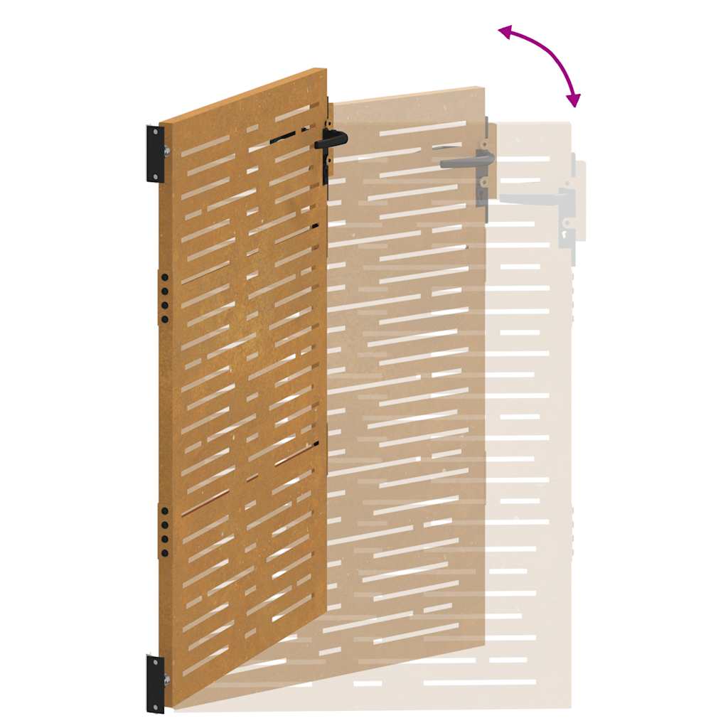 havelåge 85x150 cm cortenstål firkantet design