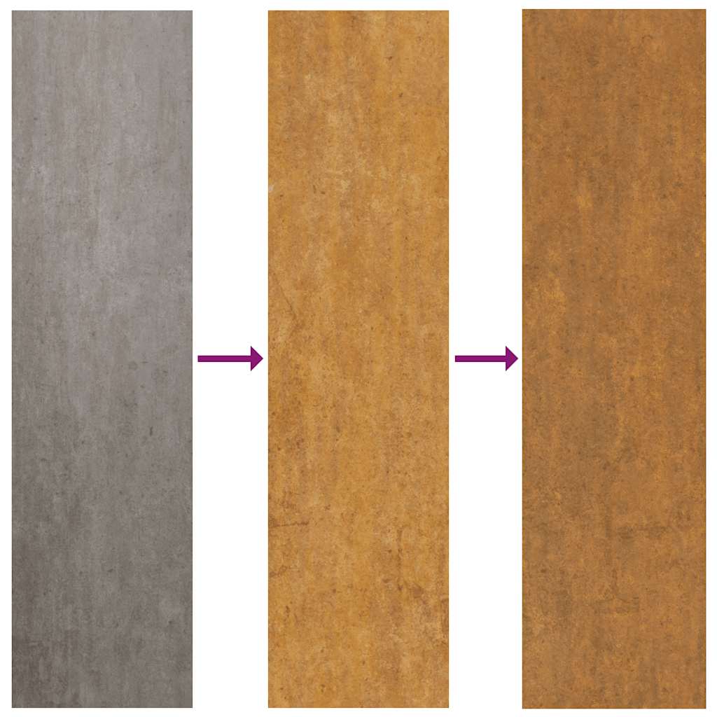 havelåge 85x200 cm cortenstål firkantet design