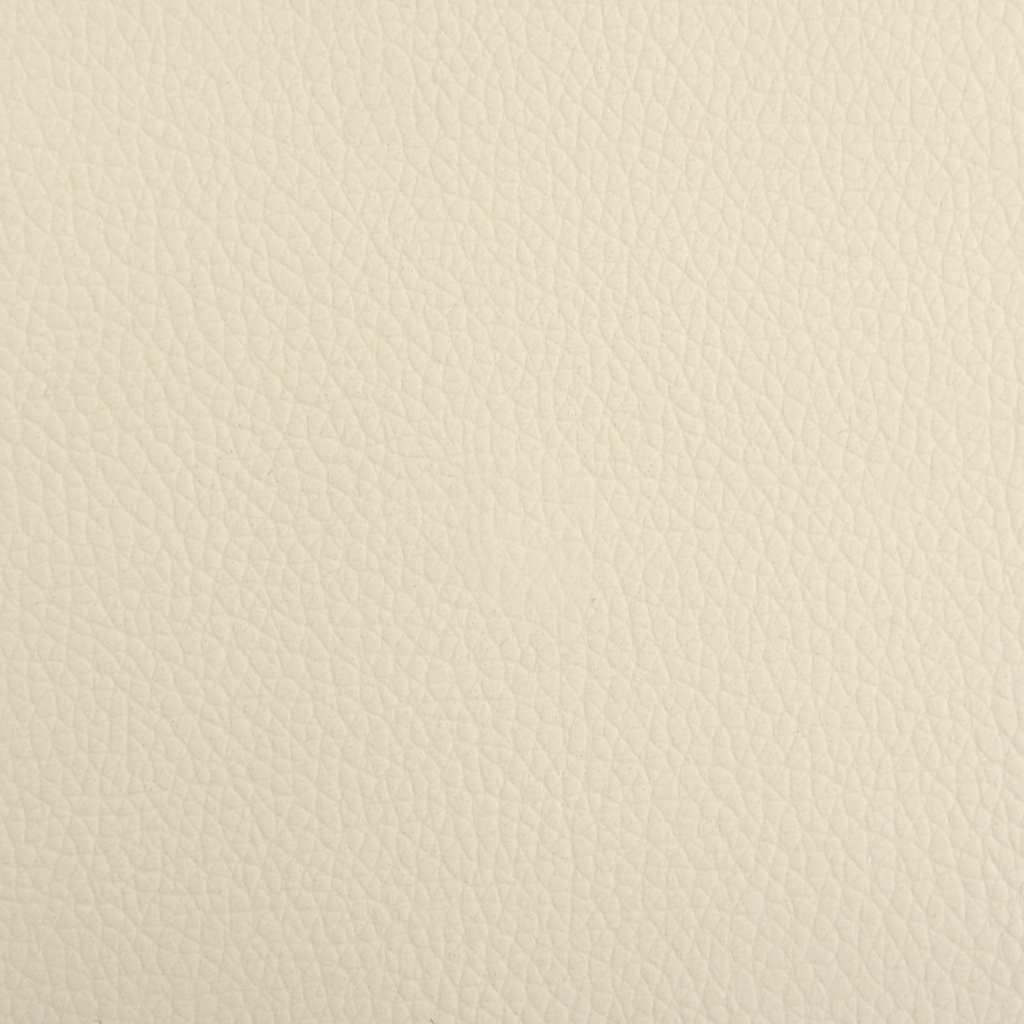 hundeseng 70x45x30 cm kunstlæder cremefarvet