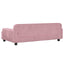 hundeseng 90x53x30 cm velour lyserød