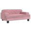 hundeseng 70x45x30 cm velour lyserød
