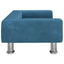 hundeseng 70x45x26,5 cm velour blå